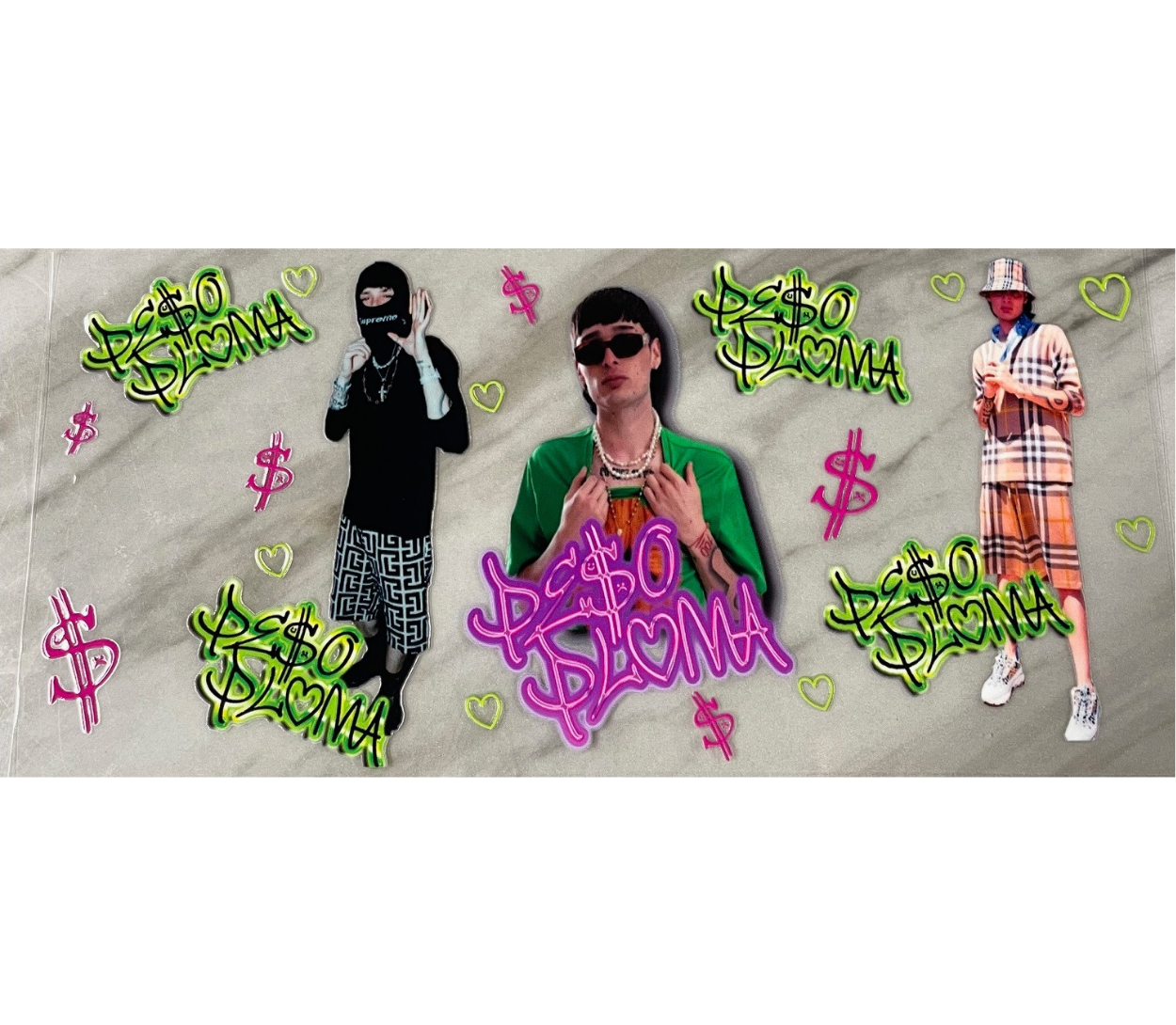 Peso green uv dtf wrap ( DOUBLE SIDED )