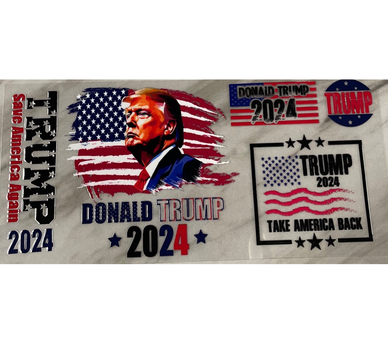 Trump uv dtf wrap ( DOUBLE SIDED )
