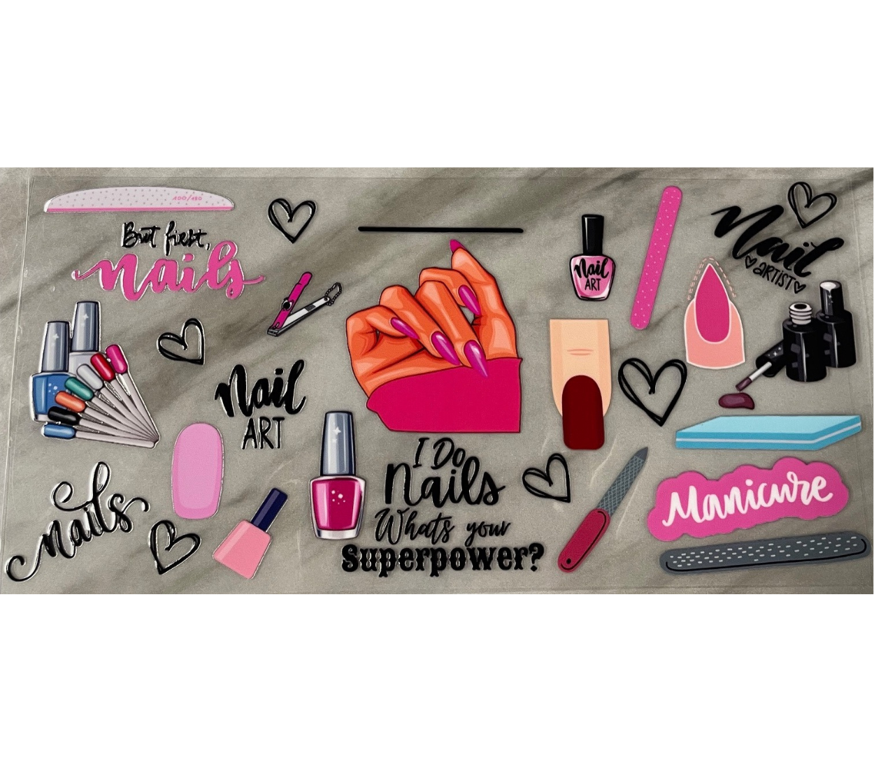 Nails uv dtf wrap ( DOUBLE SIDED )