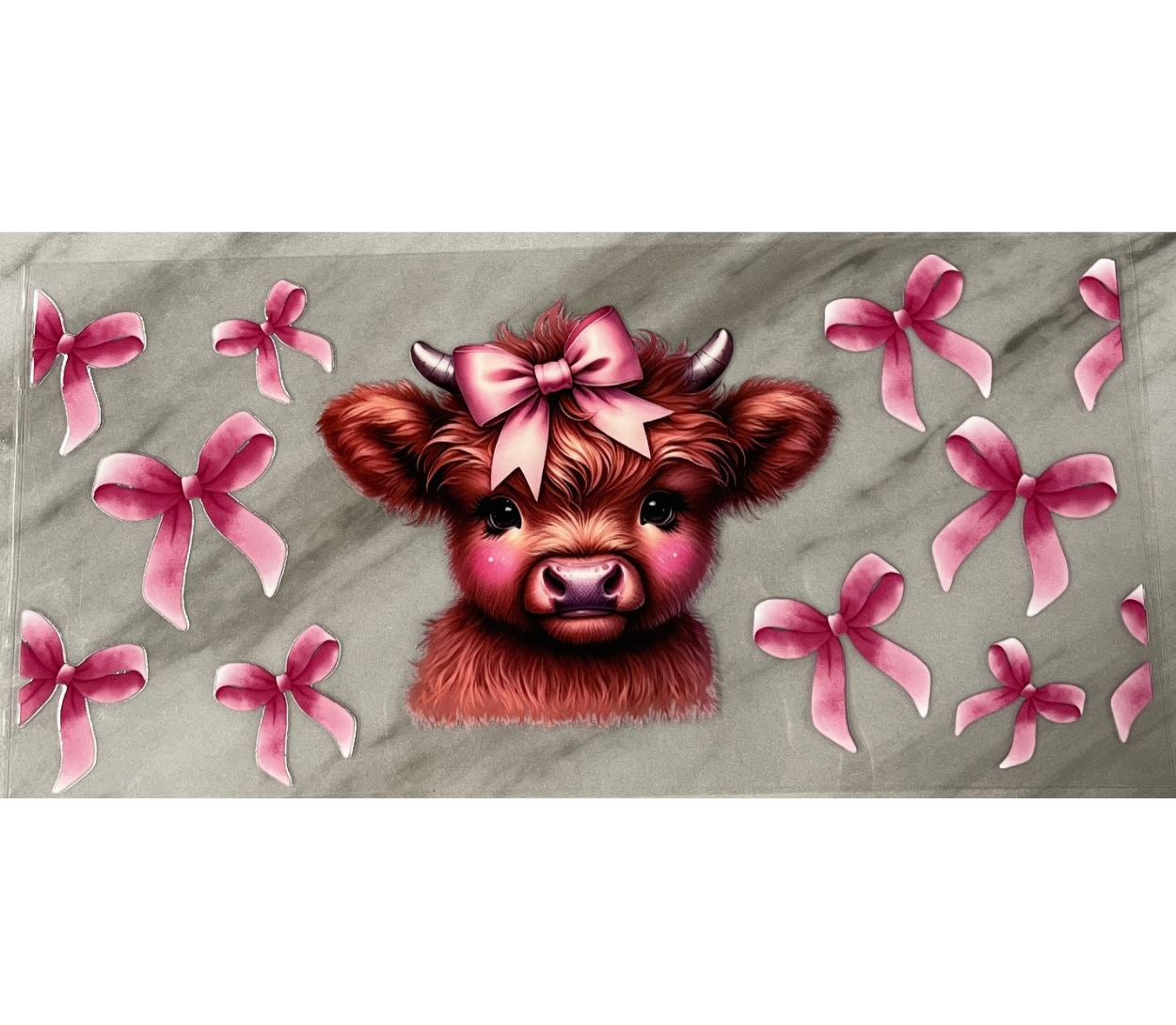 Cow bows uv dtf wrap ( DOUBLE SIDED )