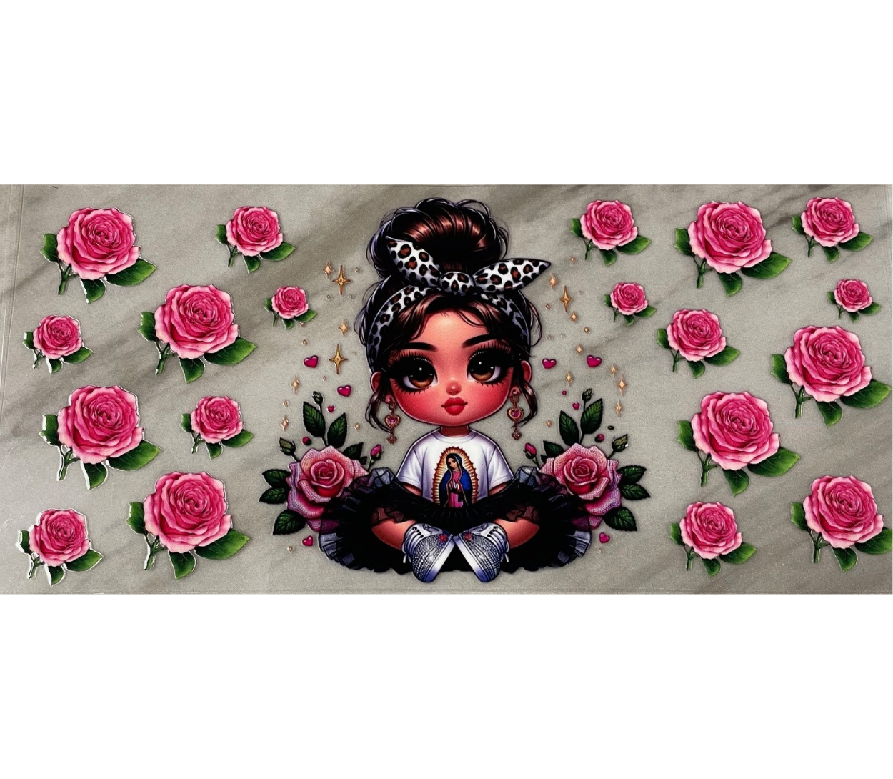 Baby virgen dark pink sing uv dtf wrap ( DOUBLE SIDED )