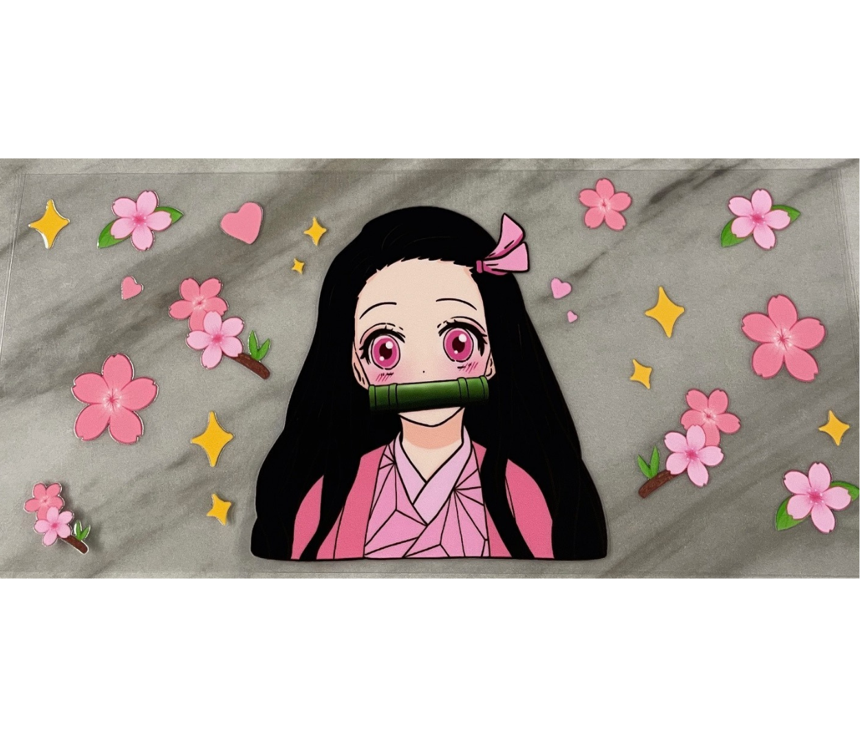 Pink anime uv dtf wrap ( DOUBLE SIDED )
