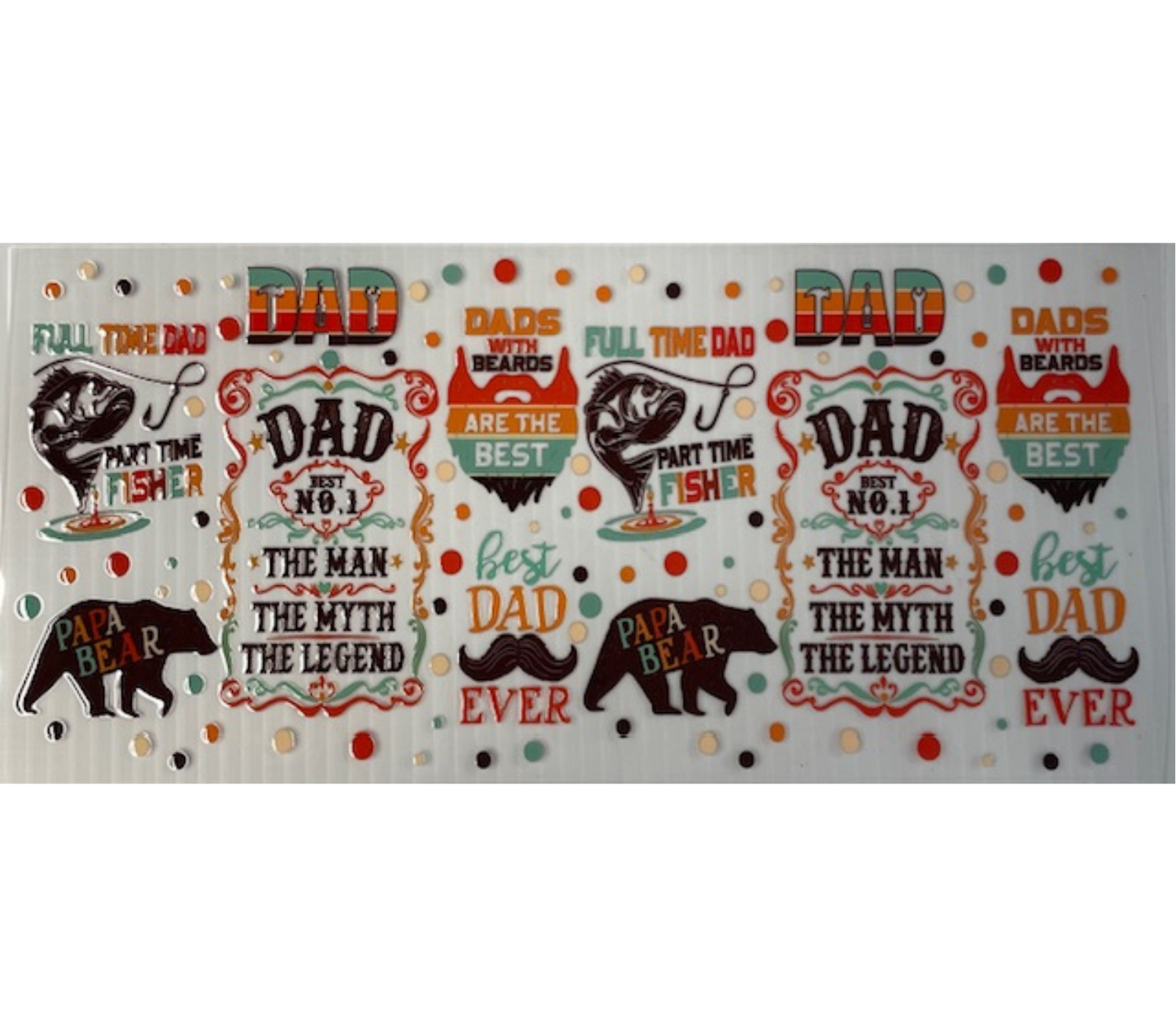 Fishing dad uv dtf wrap ( DOUBLE SIDED )
