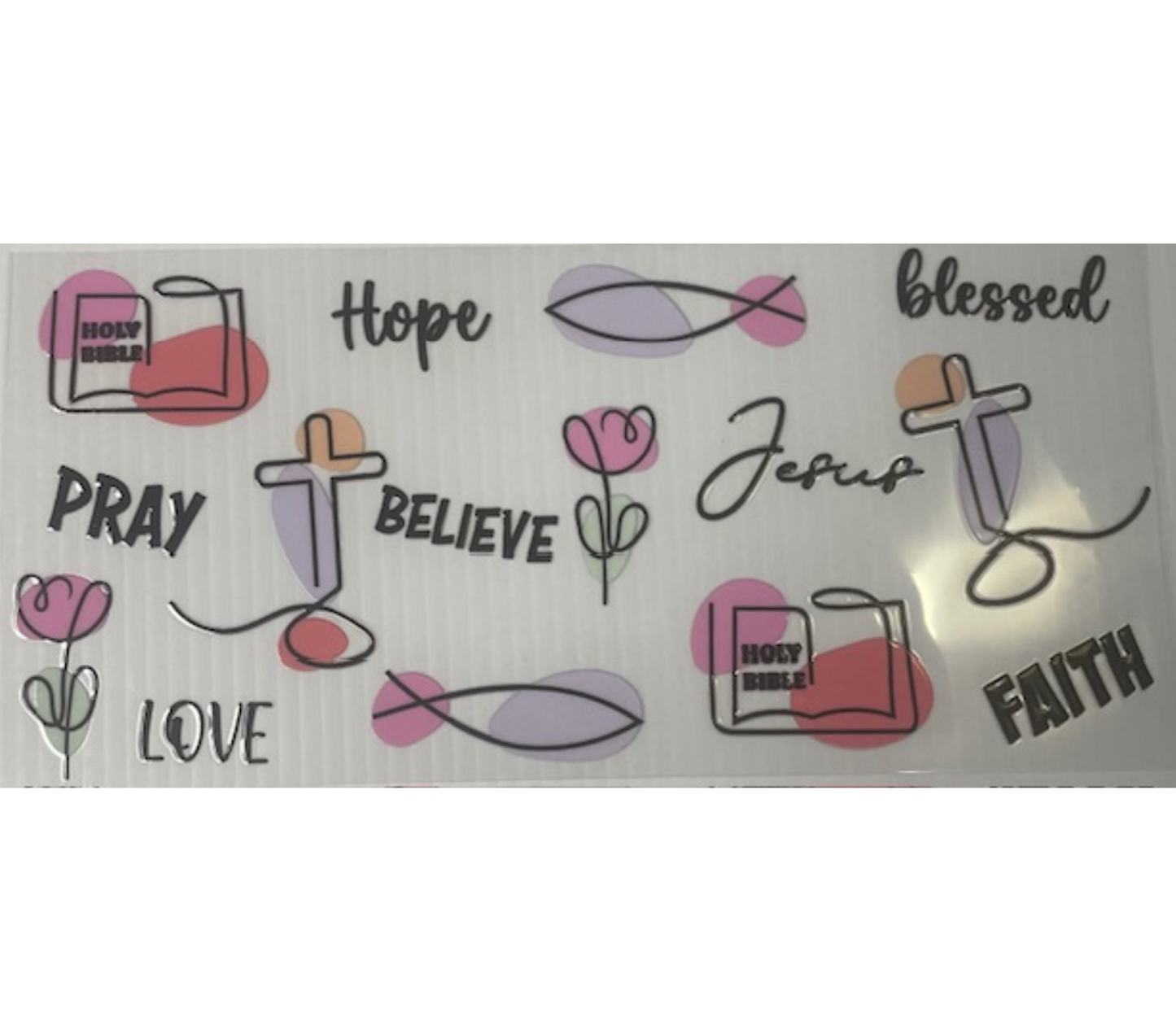 Pray UV dtf wrap ( DOUBLE SIDED )