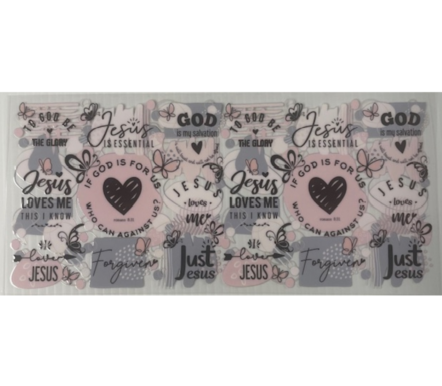 Jesus loves me uv dtf wrap ( DOUBLE SIDED )