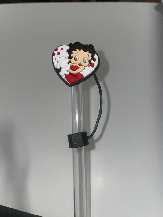 Betty heart straw topper