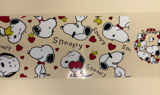 Snooopy uv dtf wrap ( DOUBLE SIDED ) w/ lid wrap