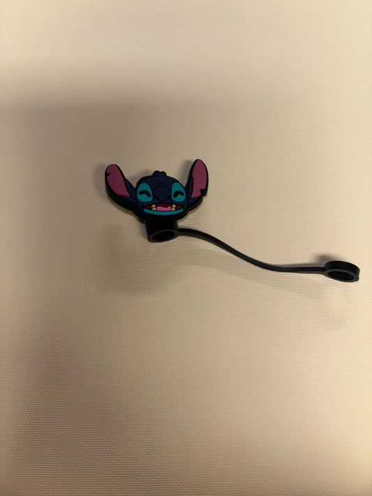 Blue creature straw topper