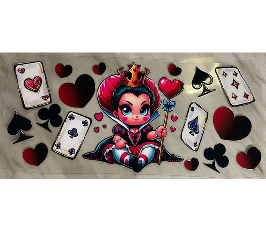 Queen heart uv dtf wrap ( DOUBLE SIDED )
