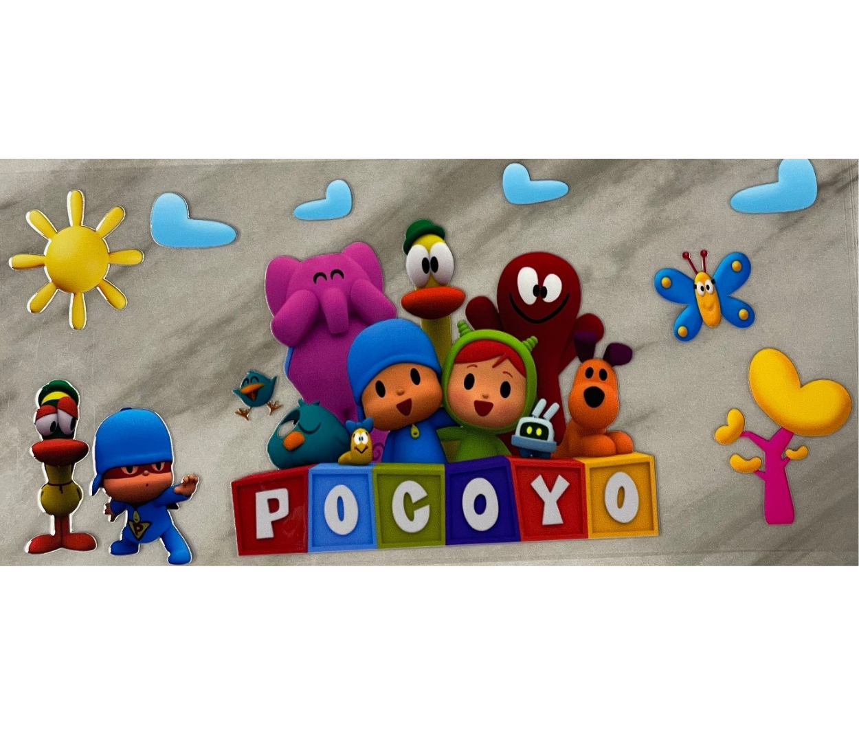 Pocoyo uv dtf wrap ( DOUBLE SIDED  )