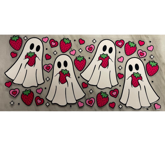 Ghost strawberries uv dtf wrap ( DOUBLE SIDED )