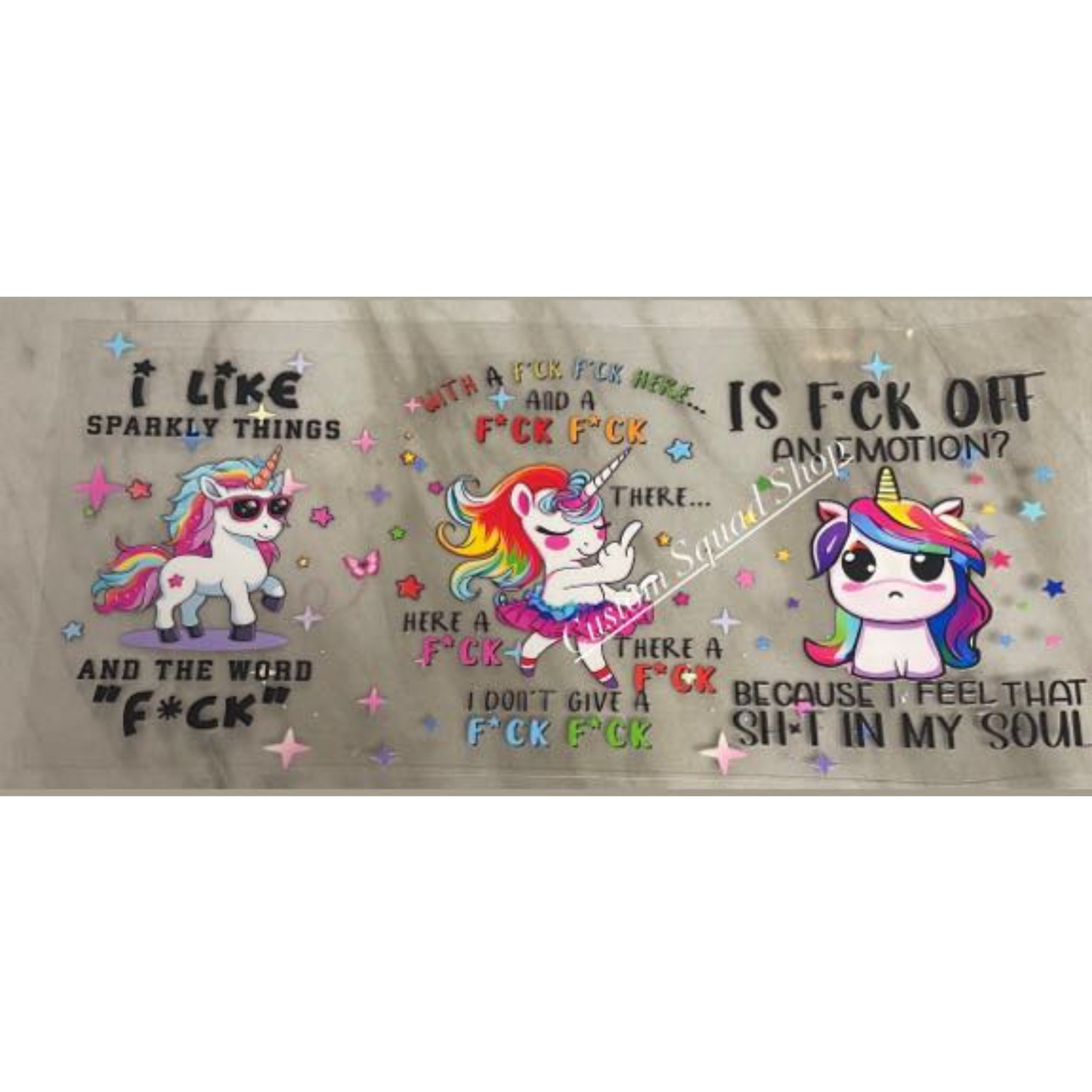 Unicorn uv dtf wrap ( DOUBLE SIDED )