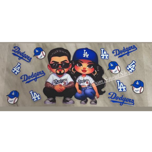 LA dodger couple uv dtf wrap ( DOUBLE SIDED )