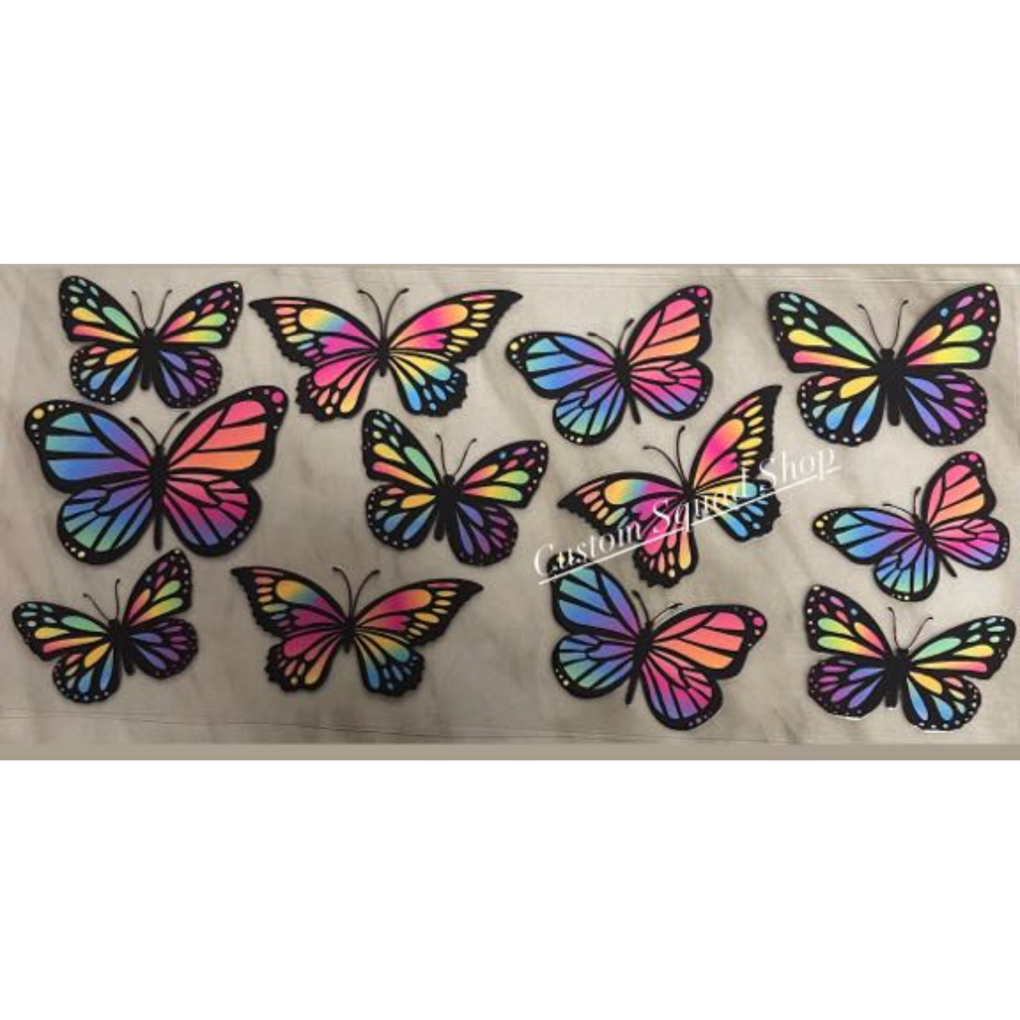 Color butterflies uv dtf wrap ( DOUBLE SIDED )