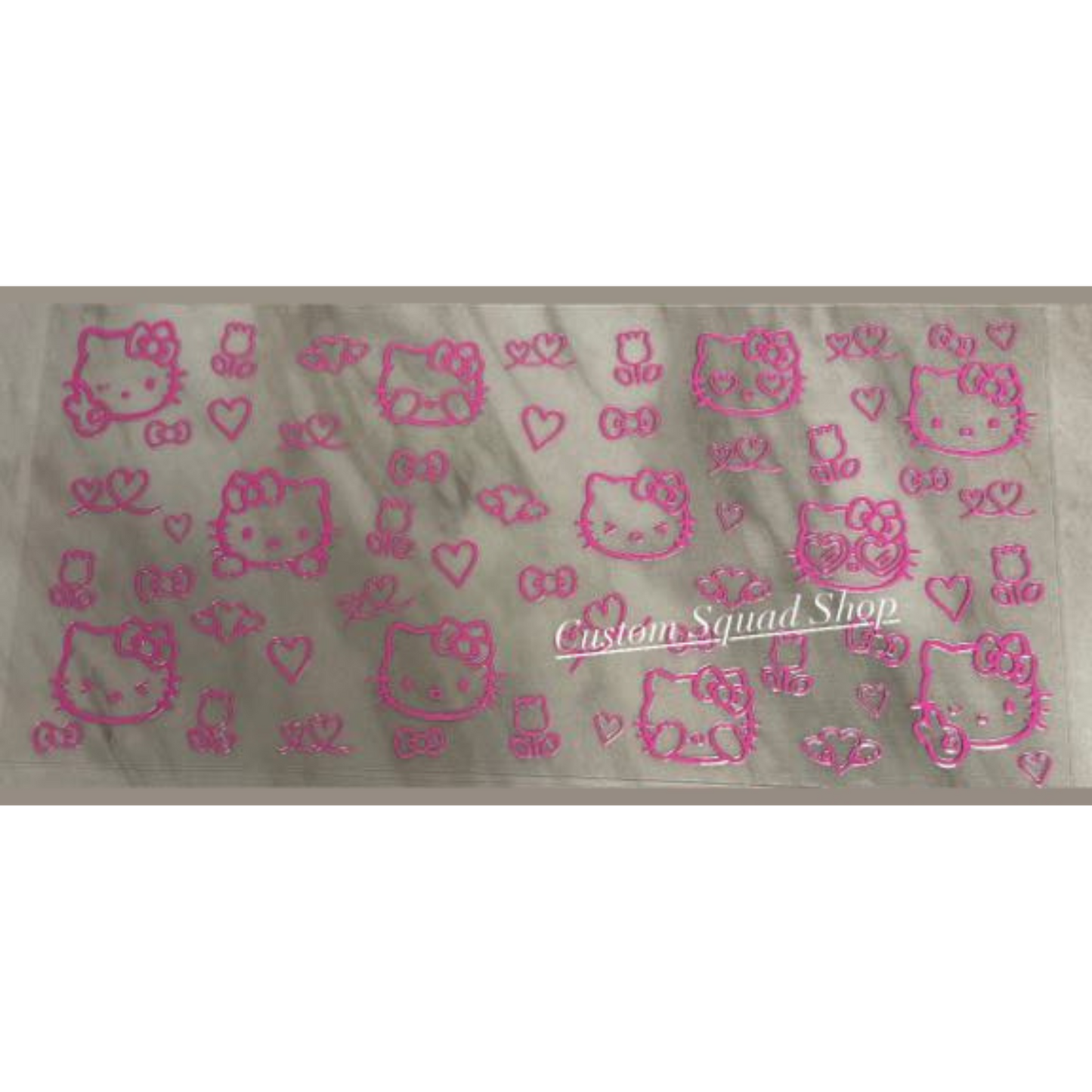 Pink H Kitty uv dtf wrap ( DOUBLE SIDED )