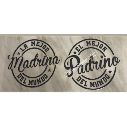 Madrina Padrino uv dtf wrap ( DOUBLE SIDED )