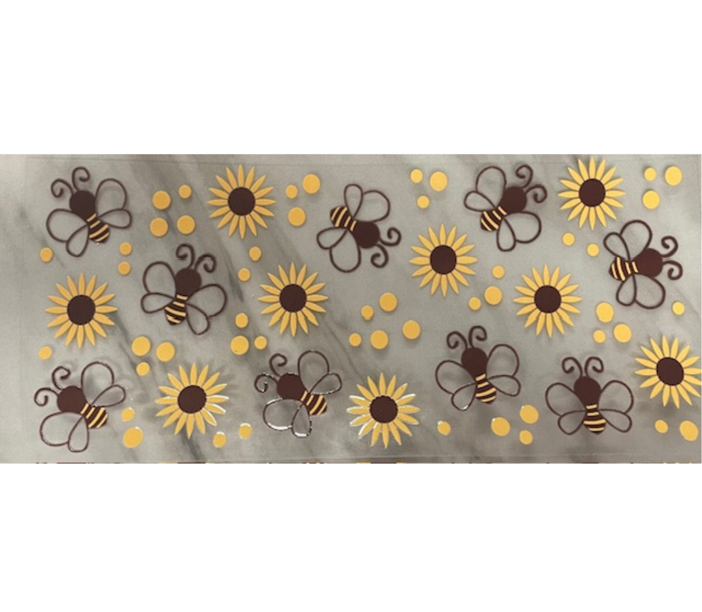 Bee sunflower UV DTF wrap