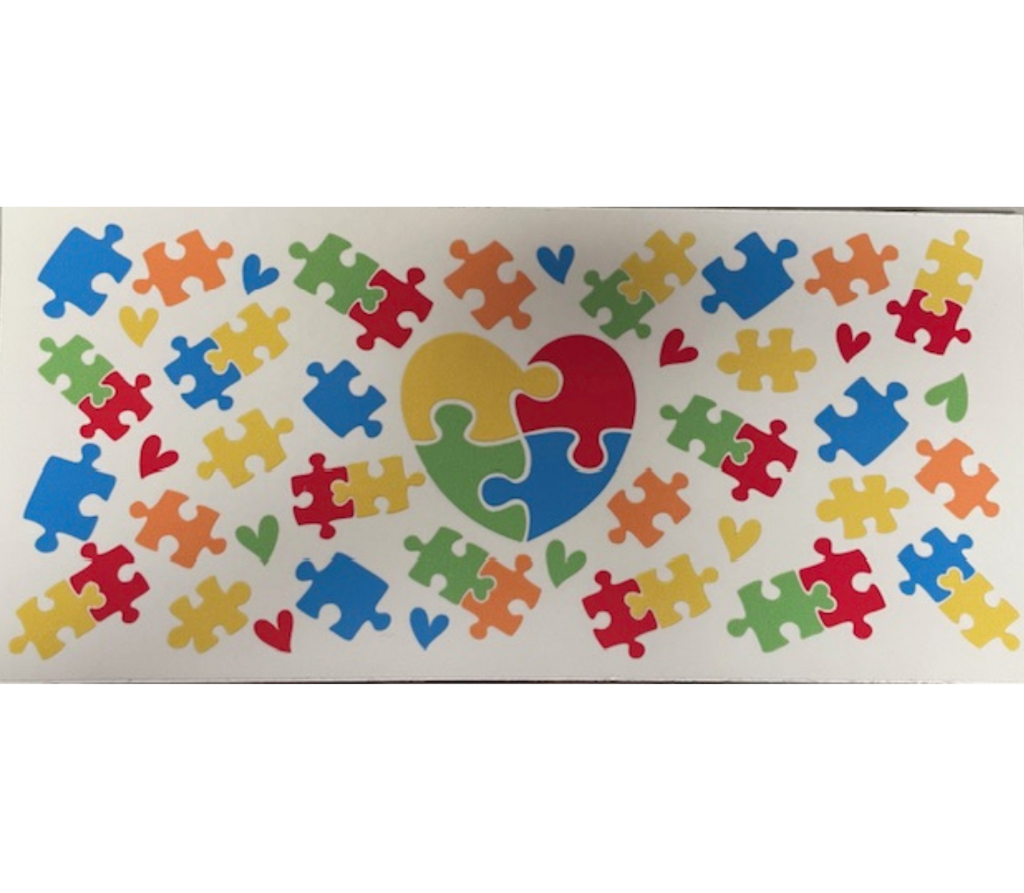 Autism heart UV DTF wrap