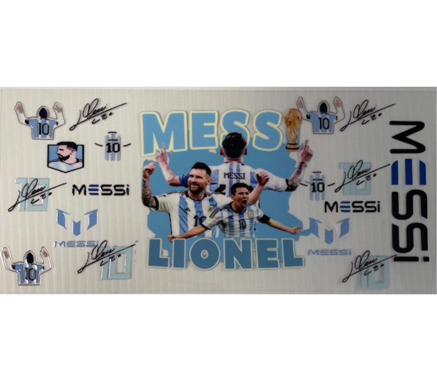 Messi uv dtf wrap ( DOUBLE SIDED  )