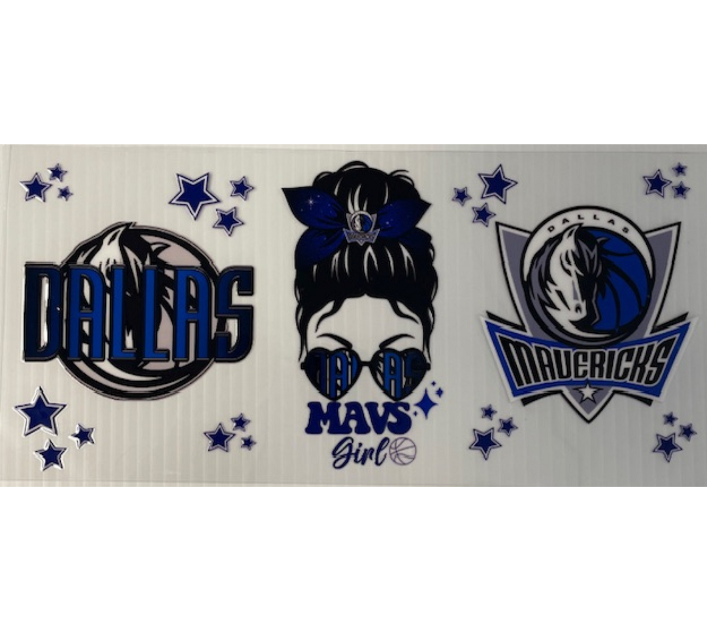 Dallas blue uv dtf wrap ( DOUBLE SIDED  )