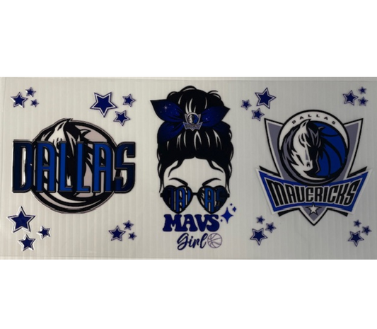 Dallas blue uv dtf wrap ( DOUBLE SIDED  )