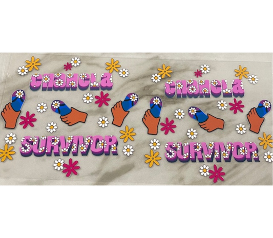 Chancla survivor UV DTF wrap