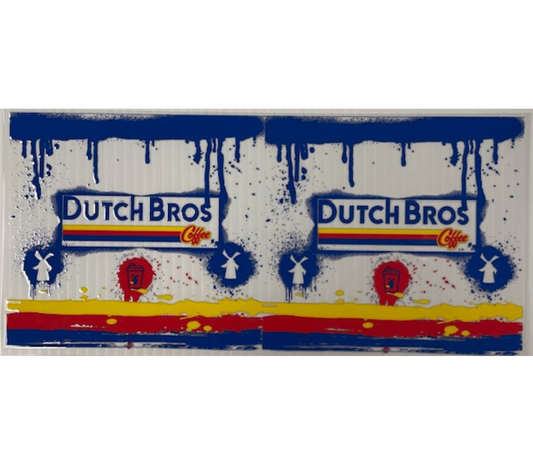 Dutch bros uv dtf wrap ( DOUBLE SIDED  )