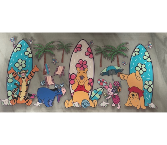 Pooh surf UV DTF wrap