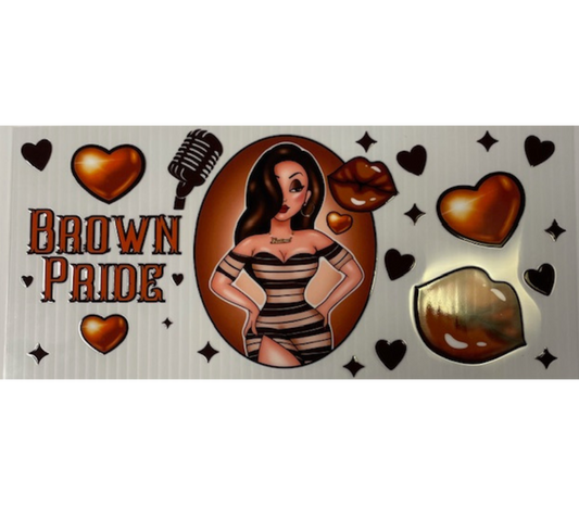 Brown pride uv dtf wrap ( DOUBLE SIDED )